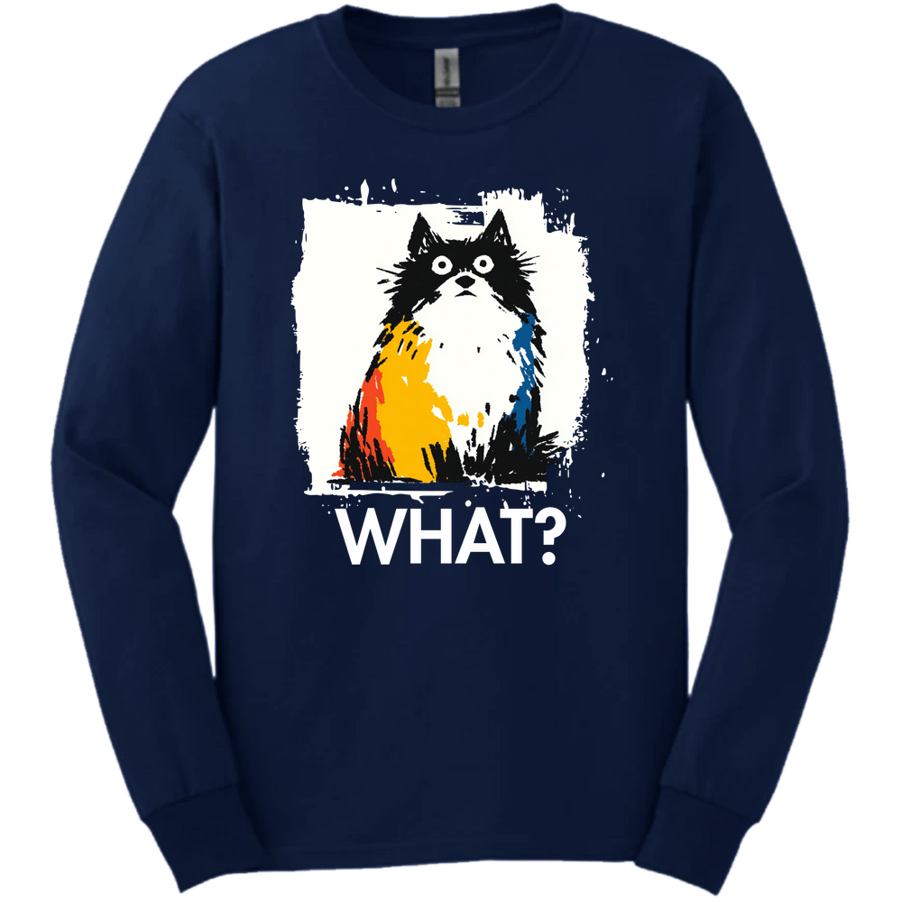 Keeshond - What Dog Long Sleeve Tee - Navy