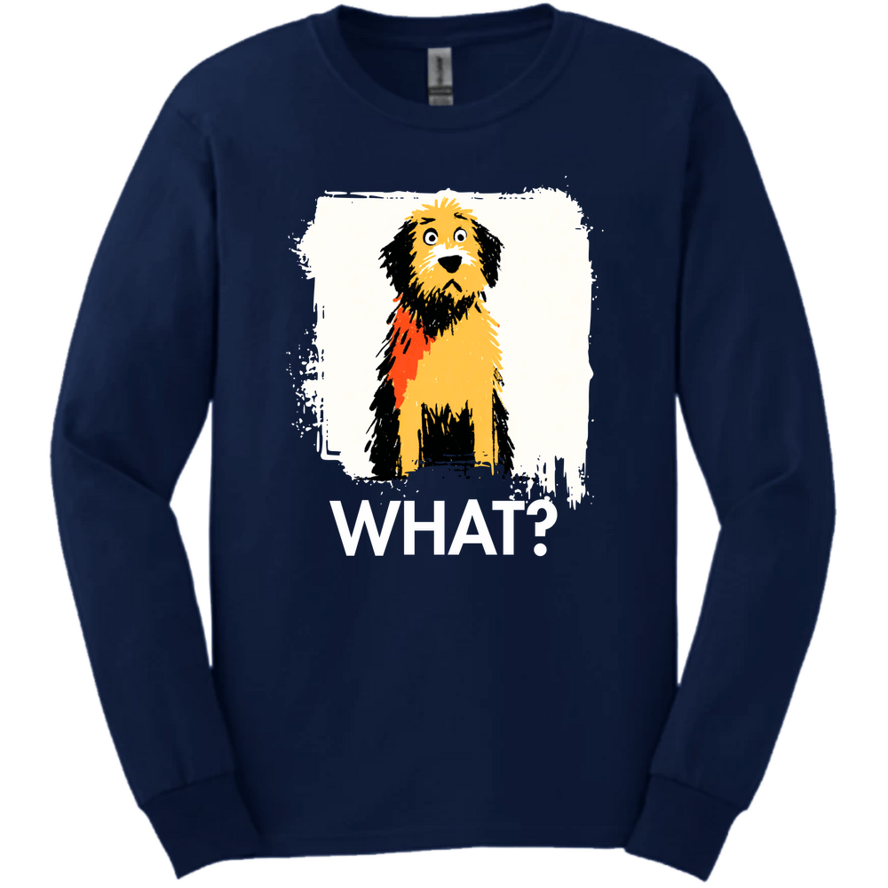 Labradoodle - What Dog Long Sleeve Tee - Navy