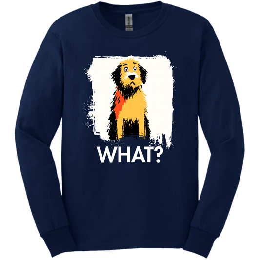 Labradoodle - What Dog Long Sleeve Tee - Navy