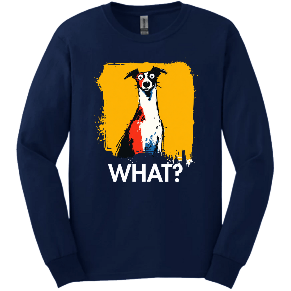 Italian Greyhound - What Dog Long Sleeve Tee - Navy