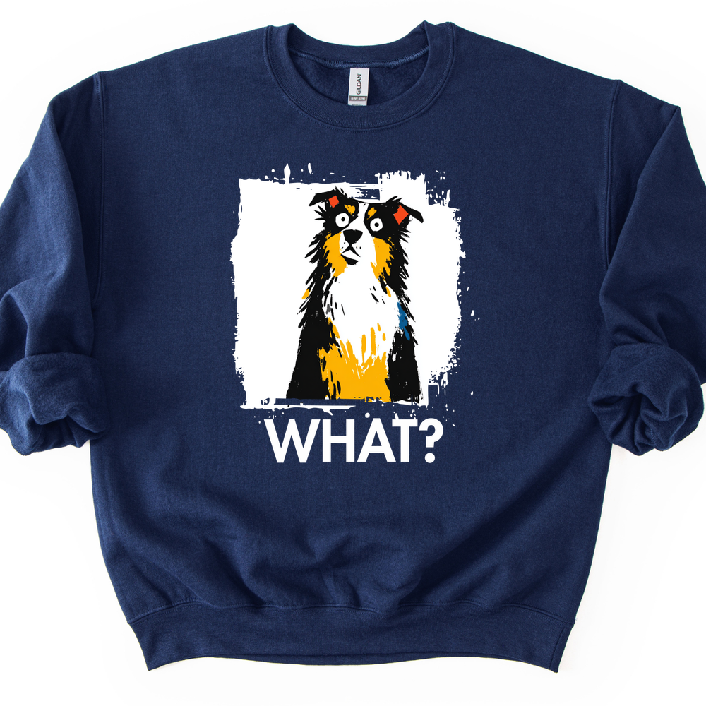 Australian Shepherd - What Dog Sweater - Navy