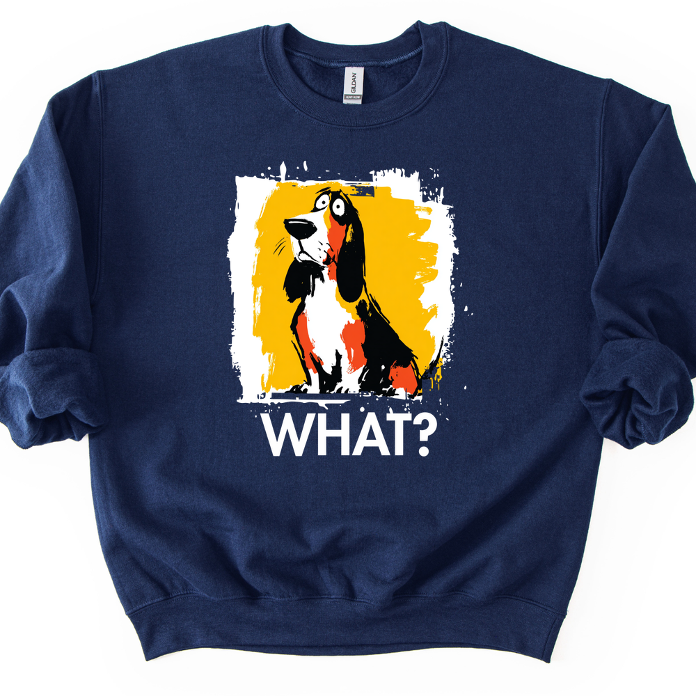 Basset Hound - What Dog Sweater - Navy