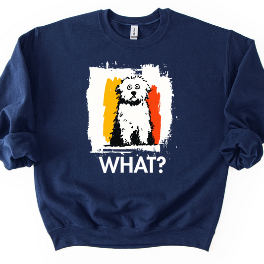 Bichon Frise - What Dog Sweater - Navy
