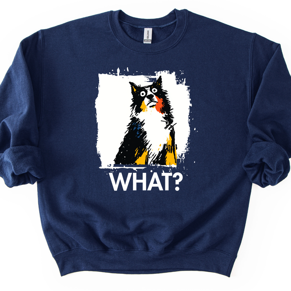 Border Collie - What Dog Sweater - Navy