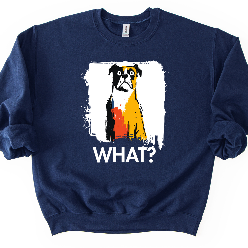 Boxer - What Dog Sweater - Navy