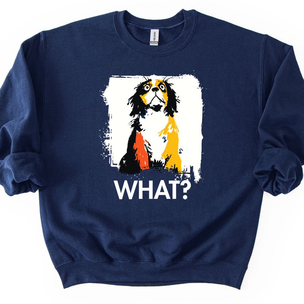 Cavalier King Charles Spaniel - What Dog Sweater - Navy