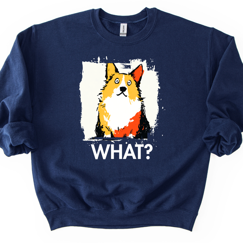 Corgi - What Dog Sweater - Navy