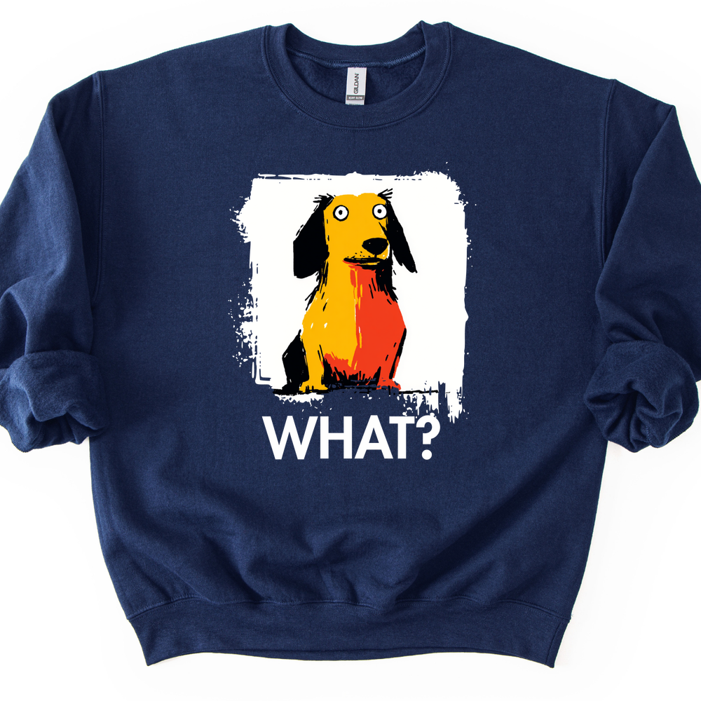 Dachshund - What Dog Sweater - Navy