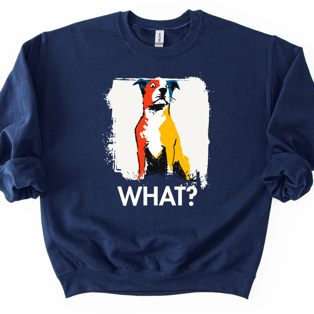Pitbull - What Dog Sweater - Navy