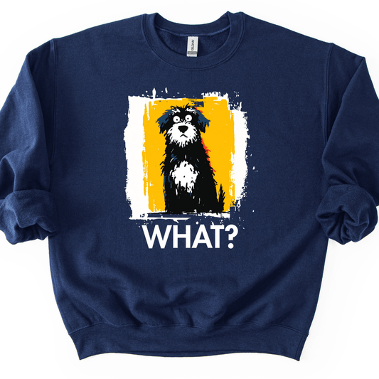 Portuguese Water Dog - What Dog Sweater - Navy