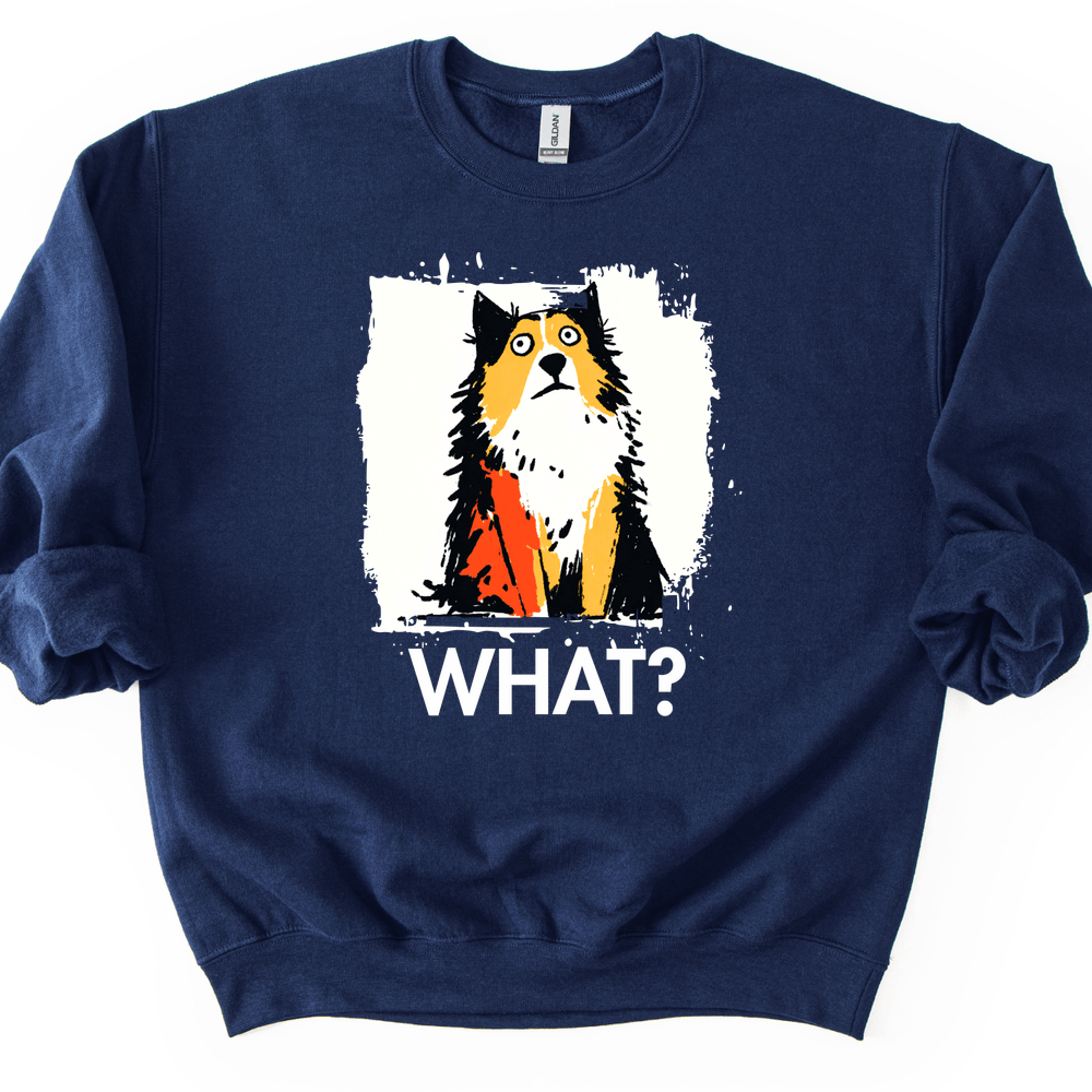 Shetland Sheepdog - What Dog Sweater - Navy