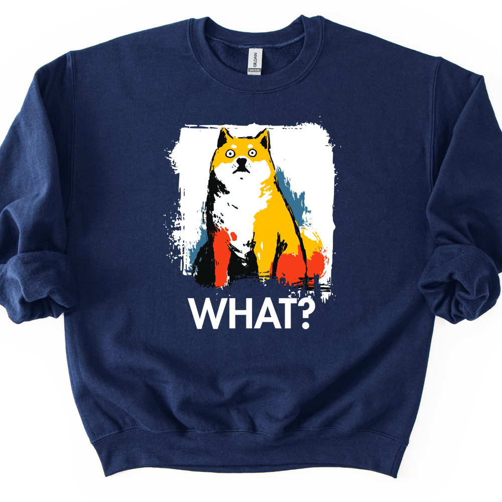 Shiba Inu - What Dog Sweater - Navy