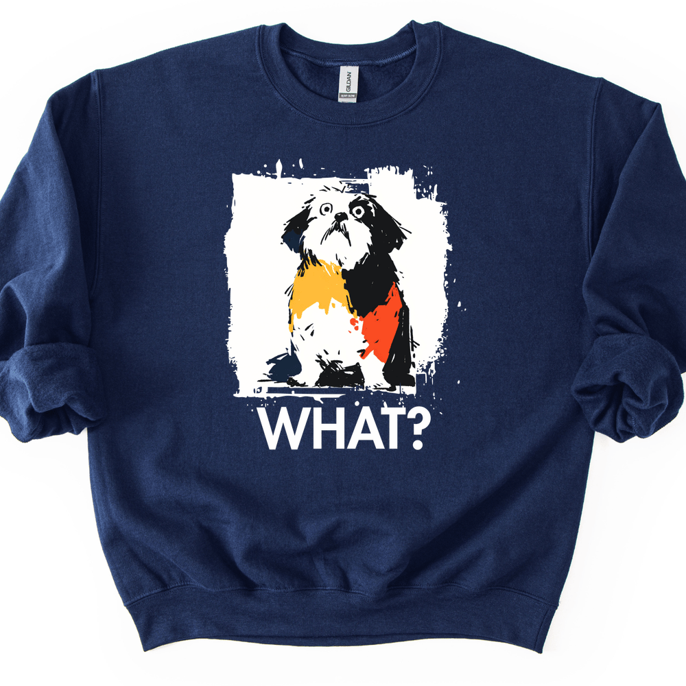 Shih Tzu - What Dog Sweater - Navy