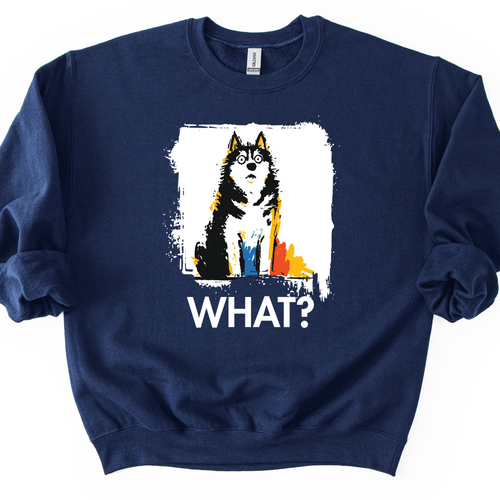 Siberian Husky - What Dog Sweater - Navy
