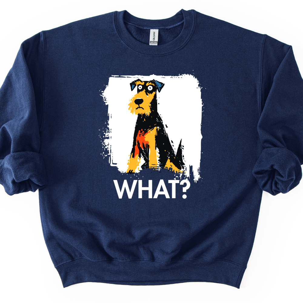 Airedale - What Dog Sweater - Navy