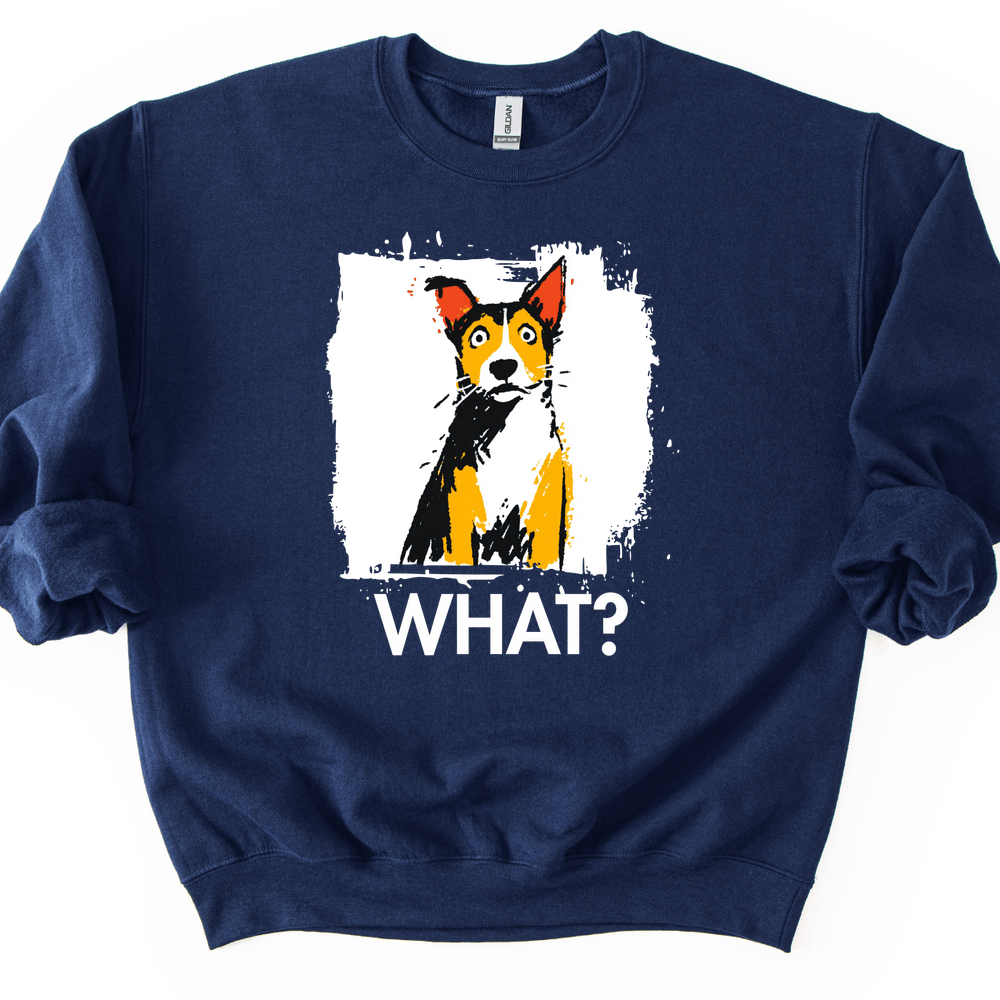 Basenji - What Dog Sweater - Navy
