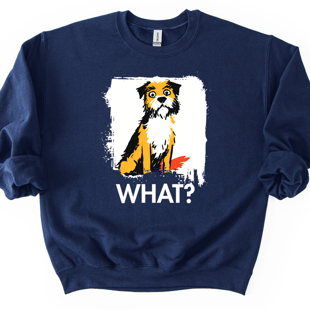 Border Terrier - What Dog Sweater - Navy