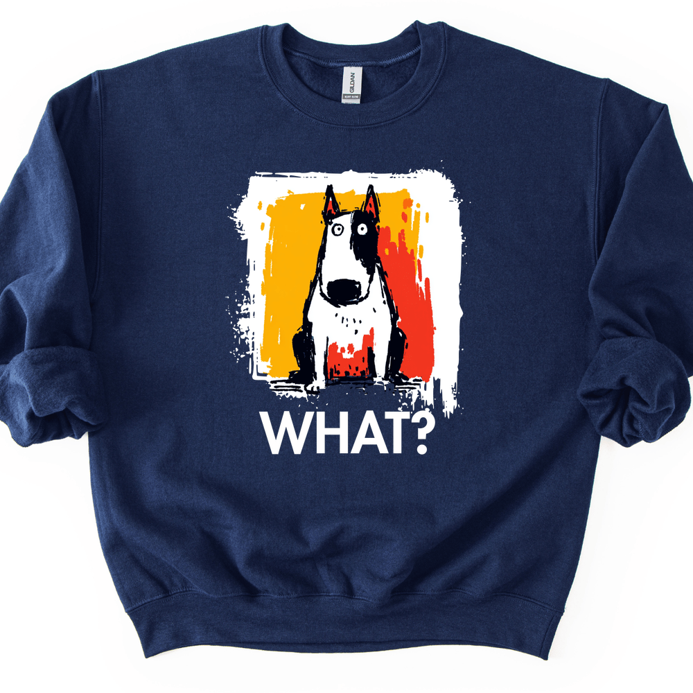 Bull Terrier - What Dog Sweater - Navy