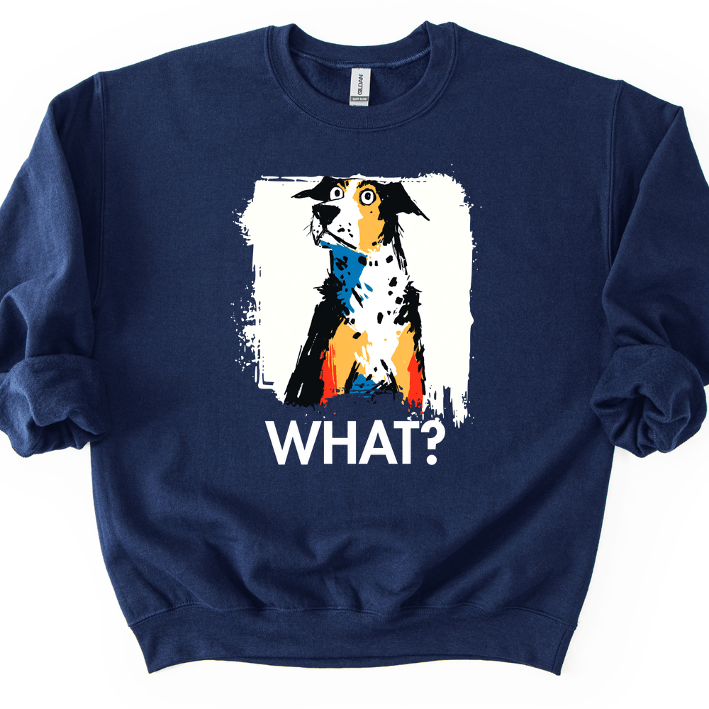 Catahoula Leopard Dog - What Dog Sweater - Navy