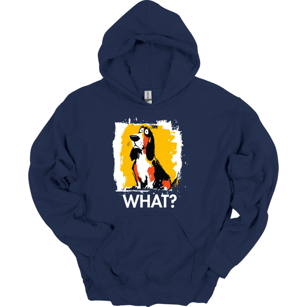 Basset Hound - What Dog Hoodie - Navy
