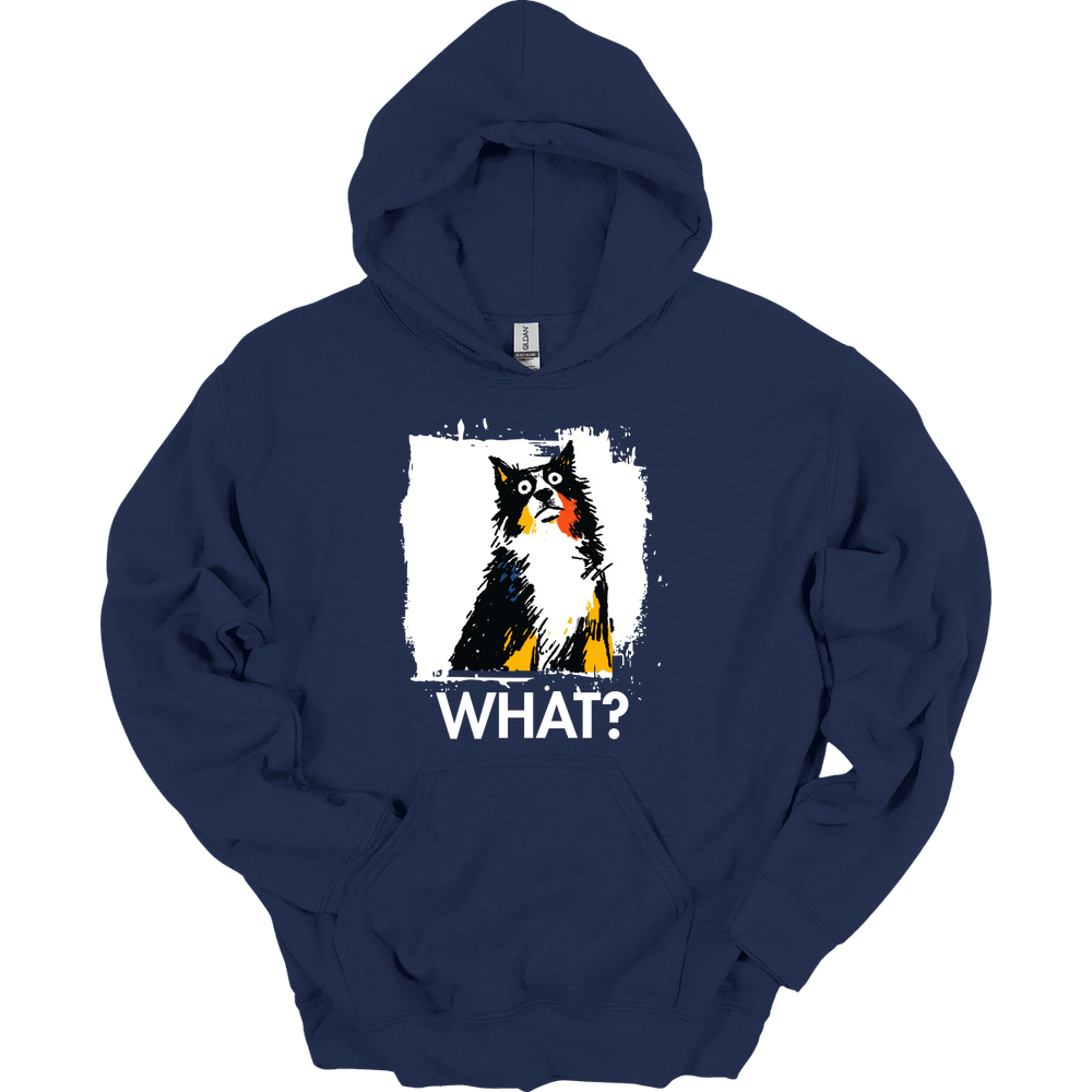 Border Collie - What Dog Hoodie - Navy