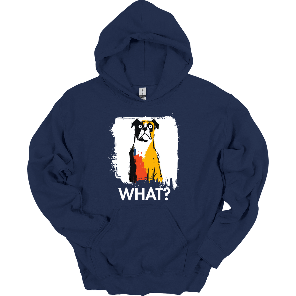 Boxer - What Dog Hoodie - Navy
