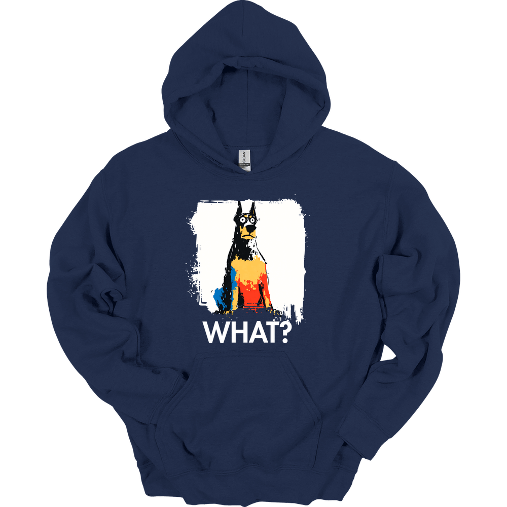 Doberman - What Dog Hoodie - Navy