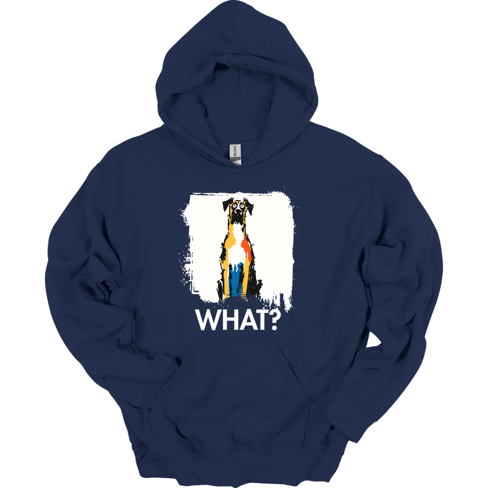 Great Dane - What Dog Hoodie - Navy