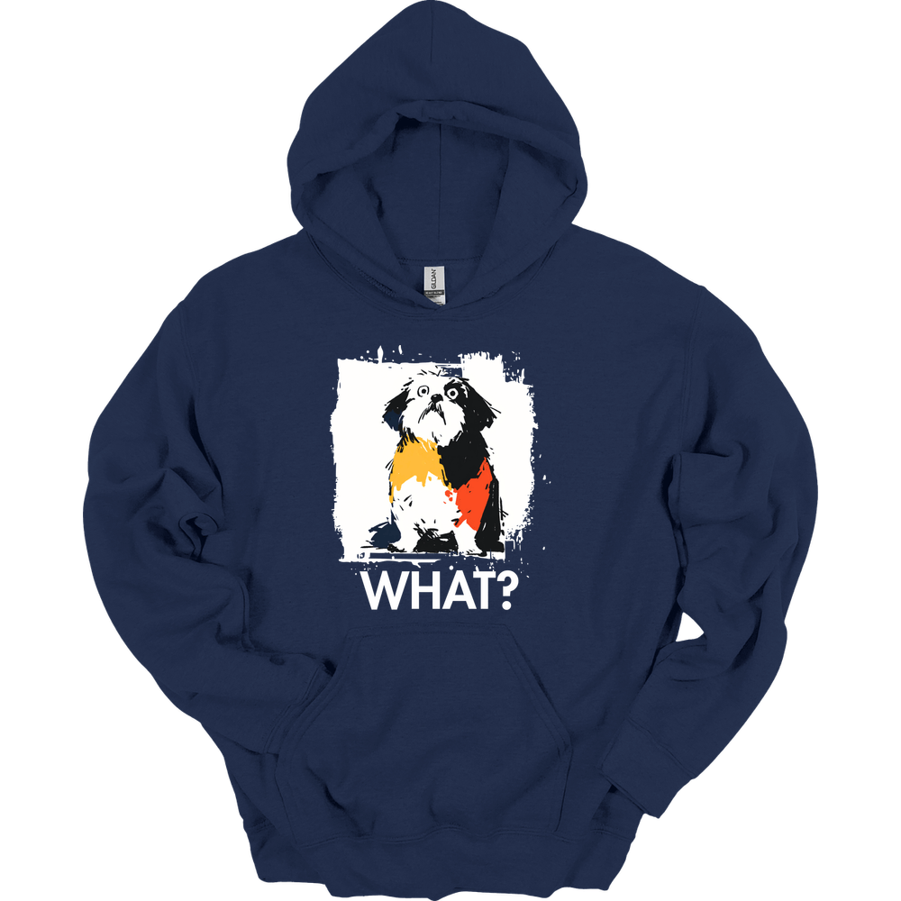 Shih Tzu - What Dog Hoodie - Navy