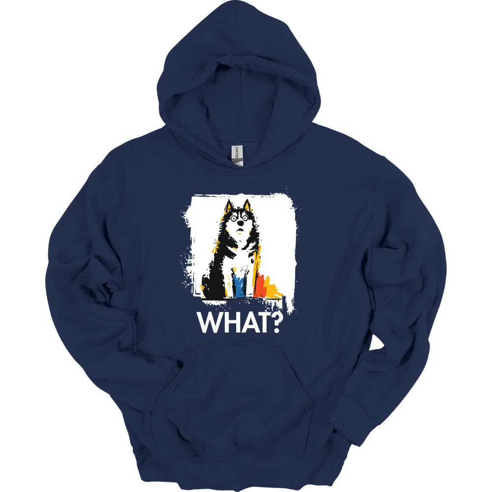 Siberian Husky - What Dog Hoodie - Navy