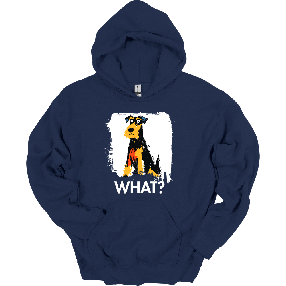 Airedale - What Dog Hoodie - Navy