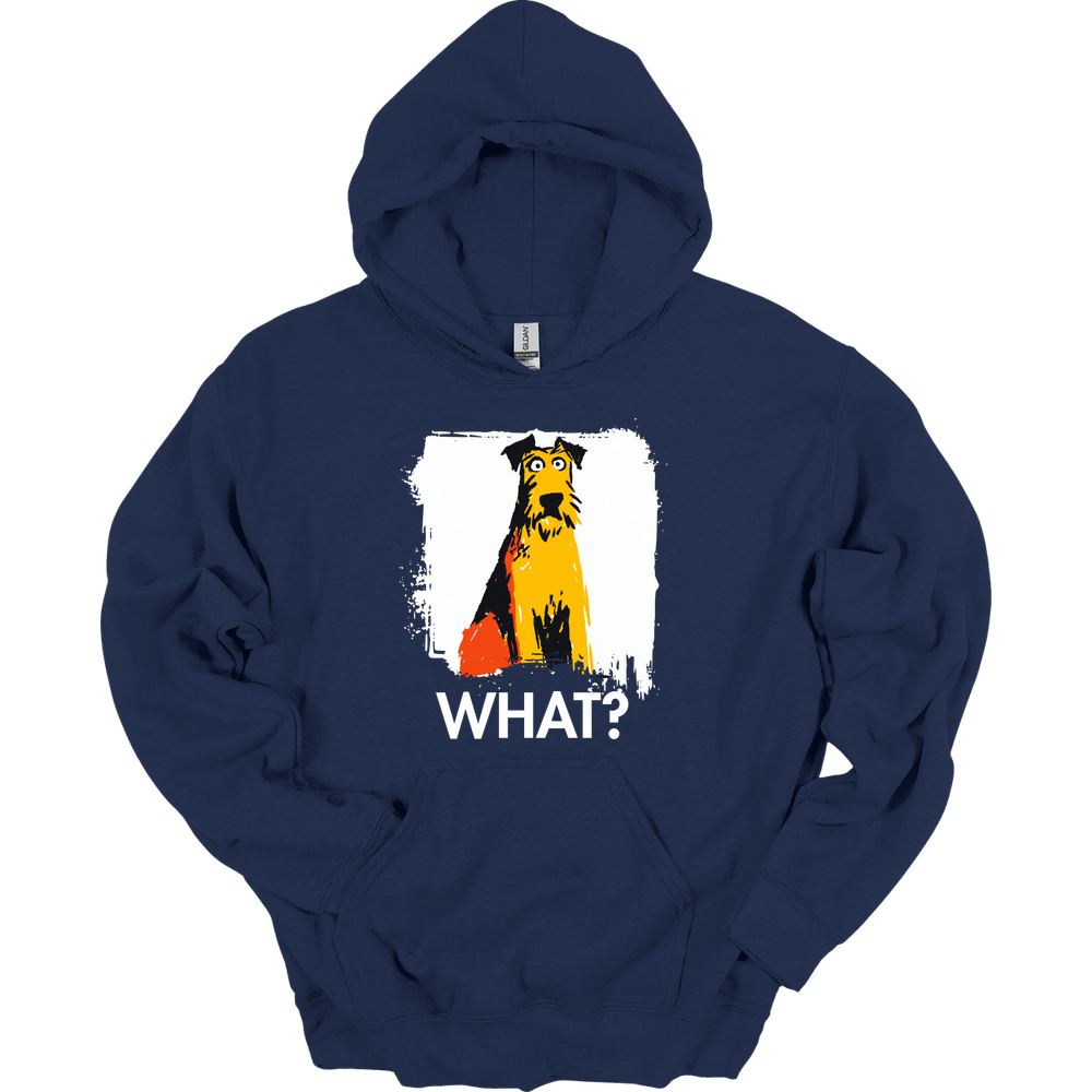 Irish Terrier - What Dog Hoodie - Navy