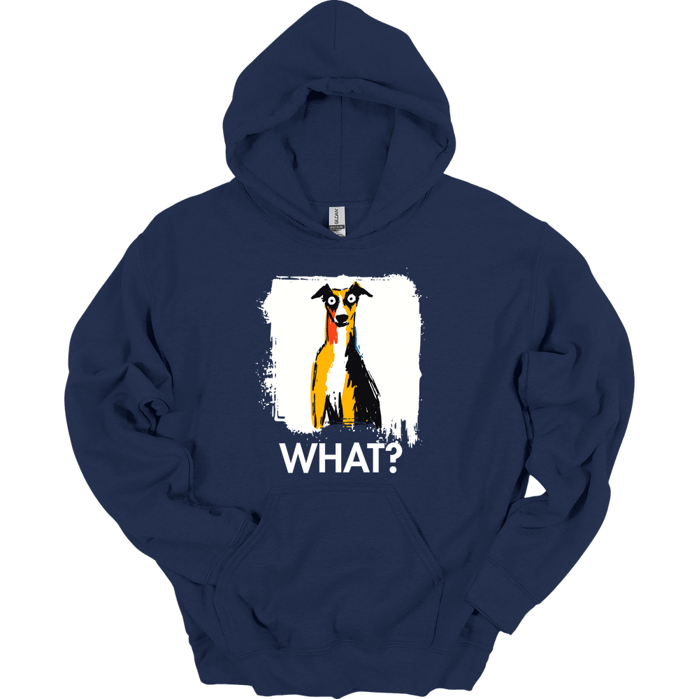 Whippet - What Dog Hoodie - Navy