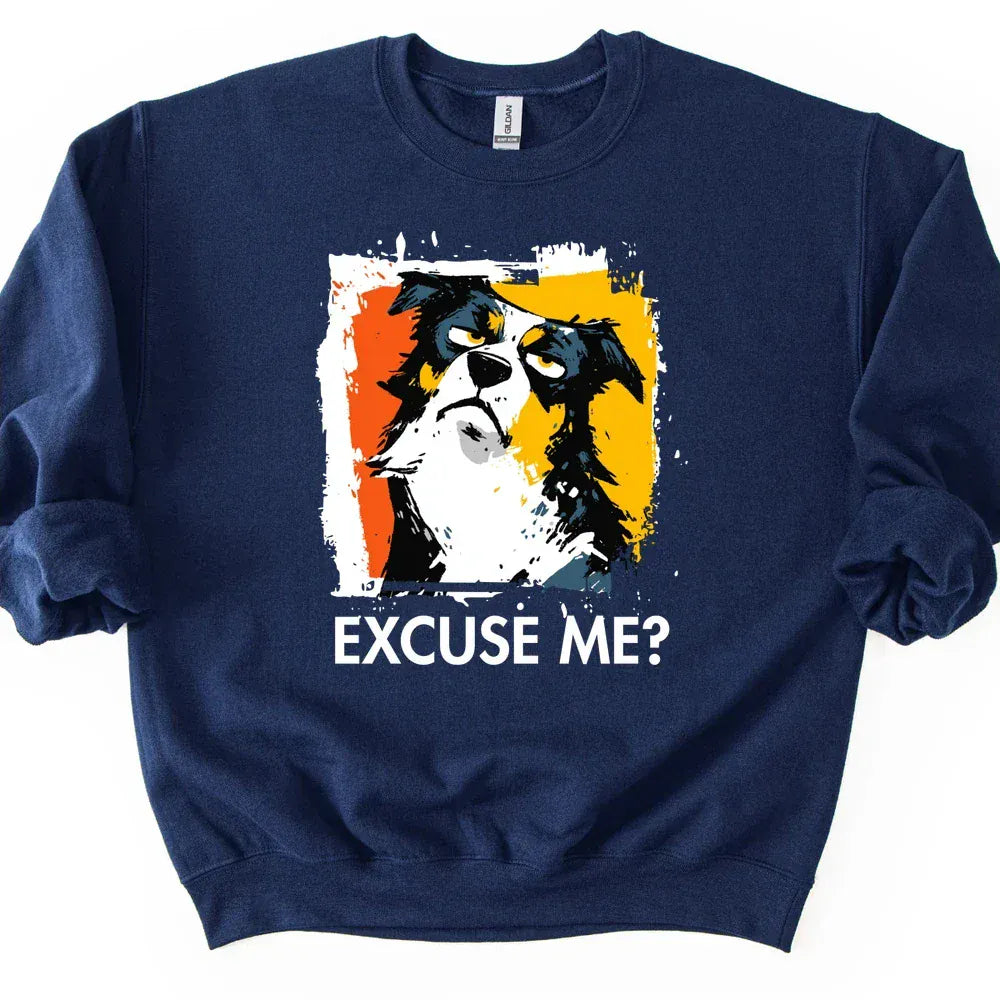 Australian Shepherd - Excuse Me Dog Sweater - Navy