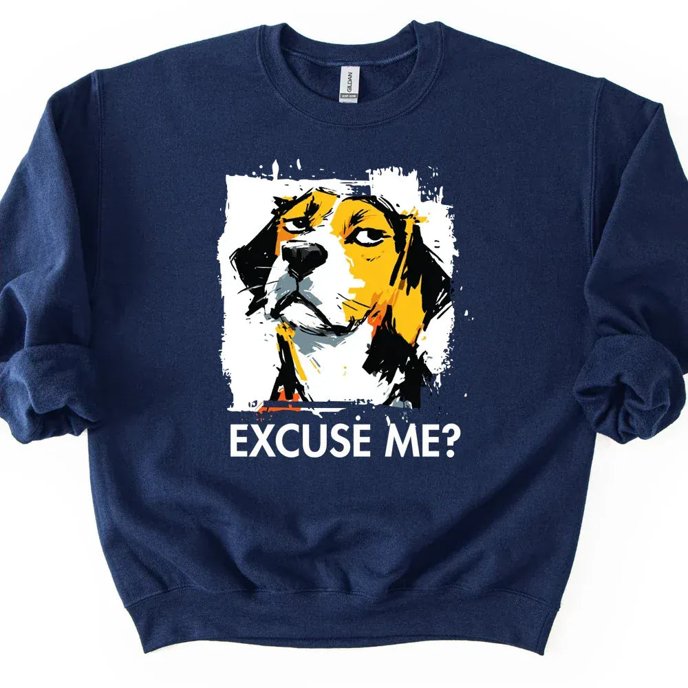 Beagle - Excuse Me Dog Sweater - Navy