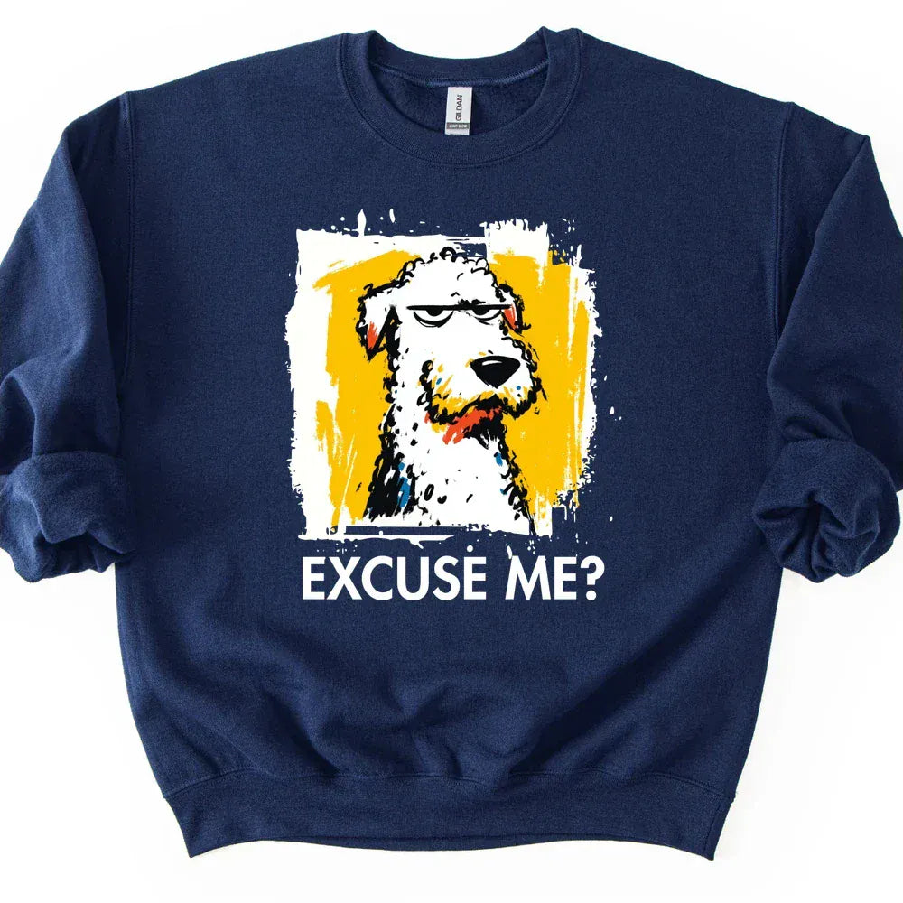 Bedlington Terrier - Excuse Me Dog Sweater - Navy