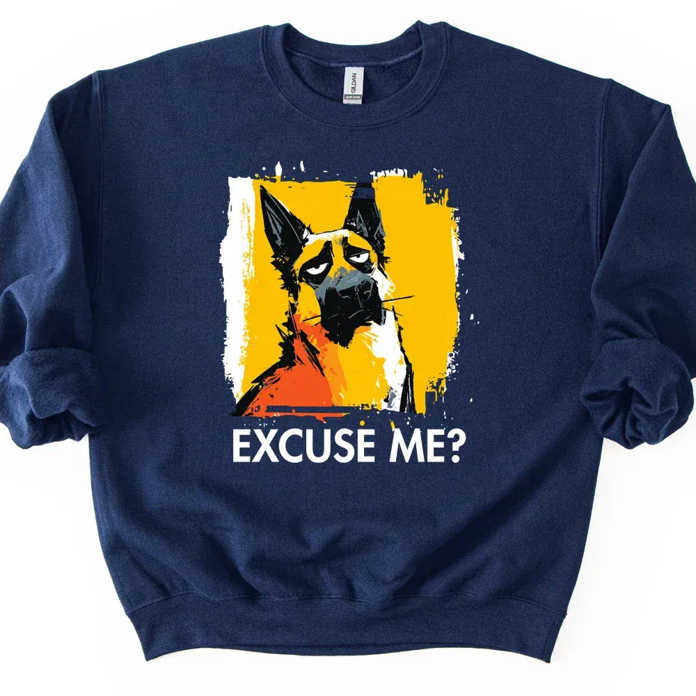 Belgian Malinois - Excuse Me Dog Sweater - Navy