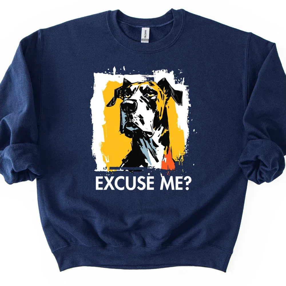 Great Dane - Excuse Me Dog Sweater - Navy