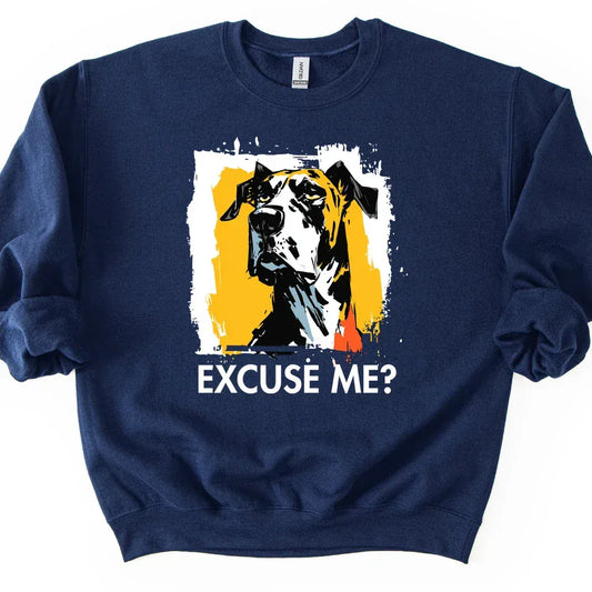 Great Dane - Excuse Me Dog Sweater - Navy