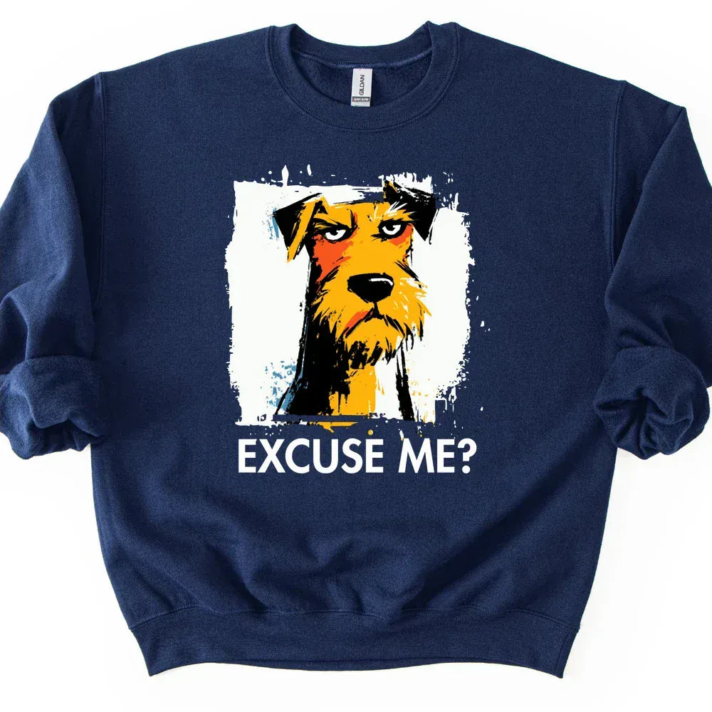 Irish Terrier - Excuse Me Dog Sweater - Navy