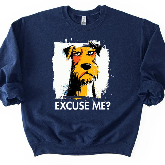 Irish Terrier - Excuse Me Dog Sweater - Navy