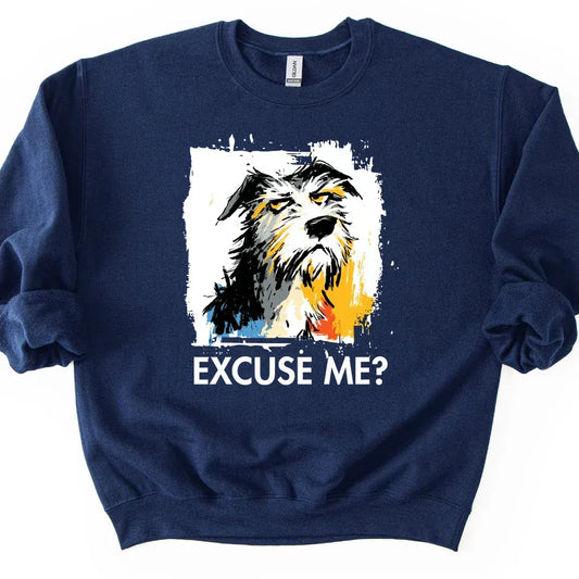 Irish Wolfhound - Excuse Me Dog Sweater - Navy