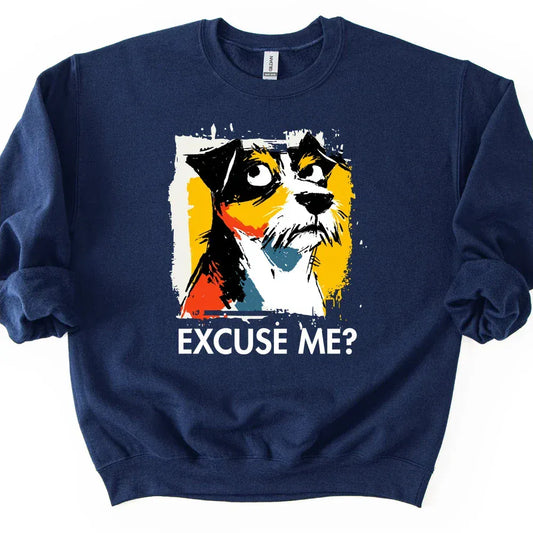 Jack Russell - Excuse Me Dog Sweater - Navy