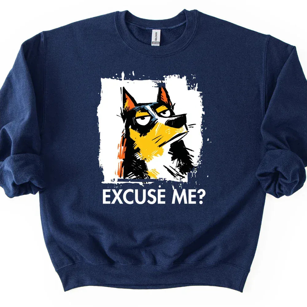 Kelpie - Excuse Me Dog Sweater - Navy