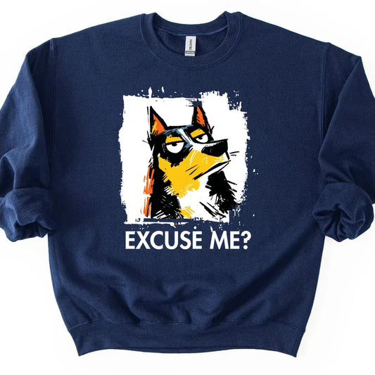 Kelpie - Excuse Me Dog Sweater - Navy
