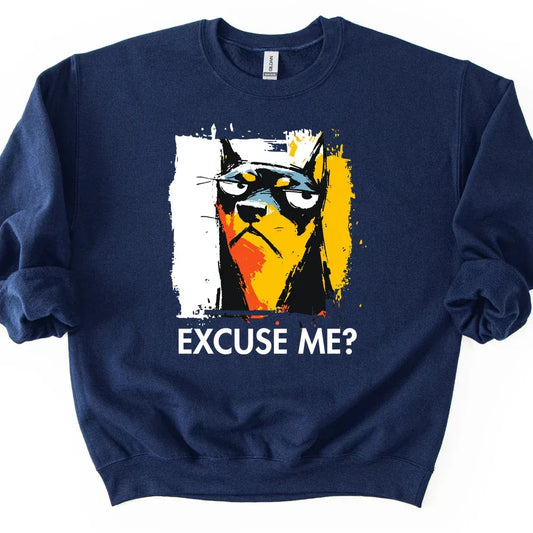 Miniature Pinscher - Excuse Me Dog Sweater - Navy