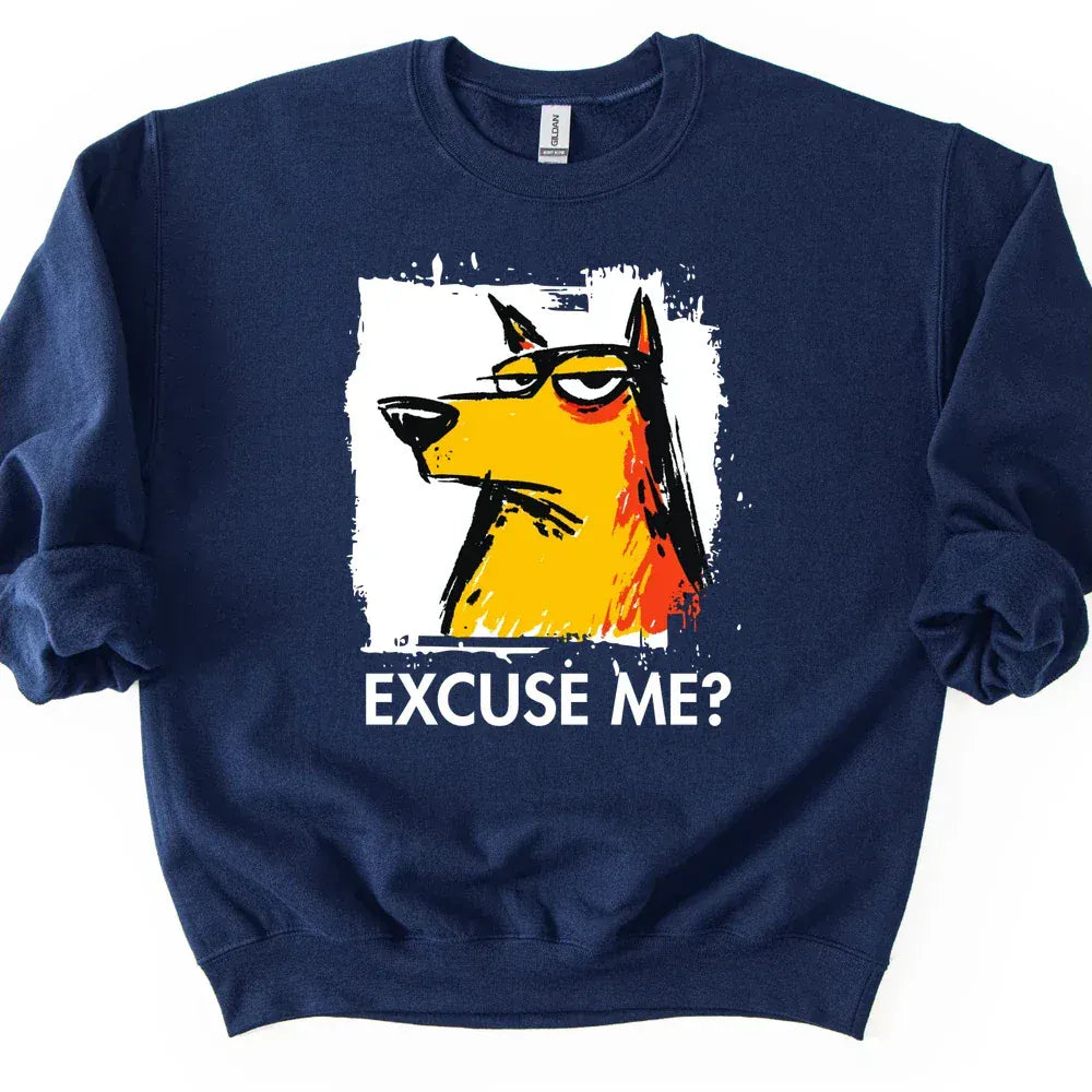 Peruvian - Excuse Me Dog Sweater - Navy