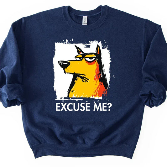 Peruvian - Excuse Me Dog Sweater - Navy