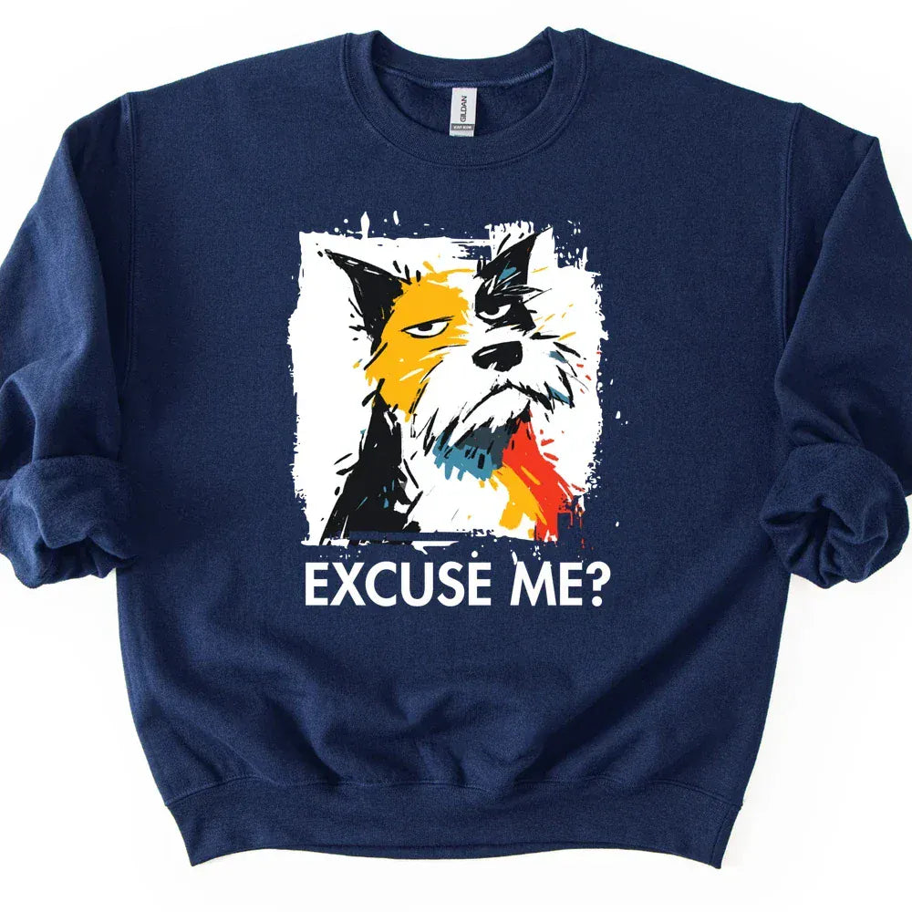 Cairns Terrier - Excuse Me Dog Sweater - Navy
