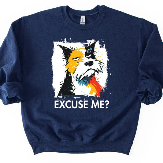 Cairns Terrier - Excuse Me Dog Sweater - Navy